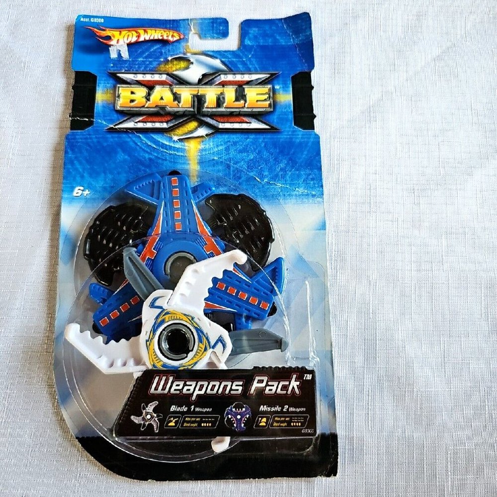 HOT WHEELS BATTLE X WEAPONS PACK Blade 1 Weapon and Missile 2 Weapon NEW SEALED